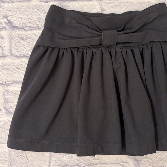 Kate Spade Kammy Skirt Bow Detail Black Stretchy Knit Pull-On Girls Size Medium - Picture 3 of 10